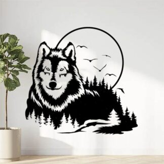 sticker autocollant loup chien animaux 1 NJOXP