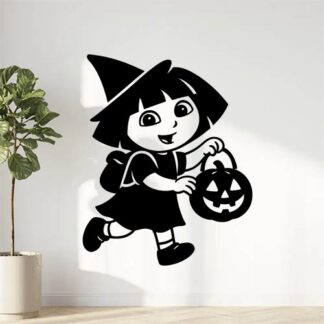 Sticker autocollant Dora exploratrice fête Halloween décoration decostickerstore - NQRVSL