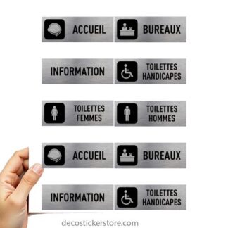 Planche 10 stickers bureau signalétique OHDIM