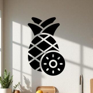sticker autocollant ananas nourriture restaurant fleur 6 OMRZM