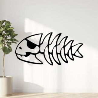 Sticker Autocollant Arête Poisson Pirate pêche P87299