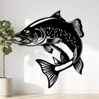 Sticker Autocollant Brochet pêche P87306