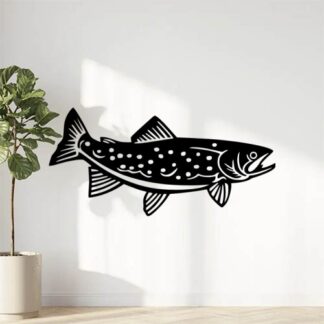 Sticker Autocollant Saumon pêche P87314