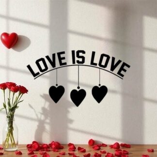 Sticker Autocollant peace and love coeurs zen  PAL1882