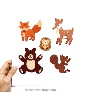 gommettes animaux forêt planche 10x15cm   PGO157863