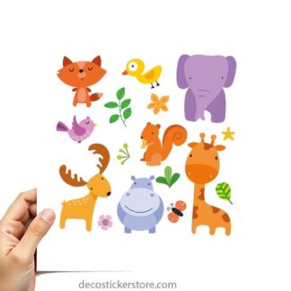 gommettes animaux mignons planche 10x15cm   PGO157869
