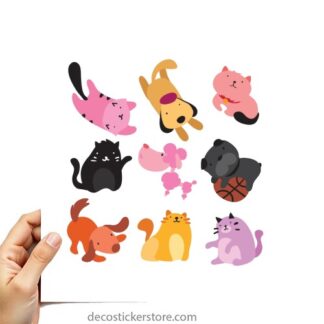 gommettes animaux chat chien planche 10x15cm   PGO157870
