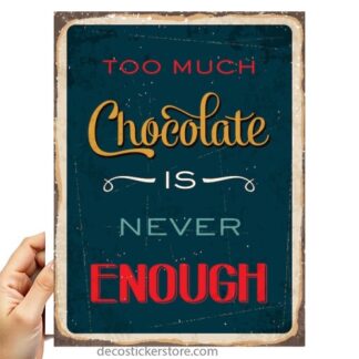 Sticker Autocollant plaque chocolat imprime 18x24cm  PL30