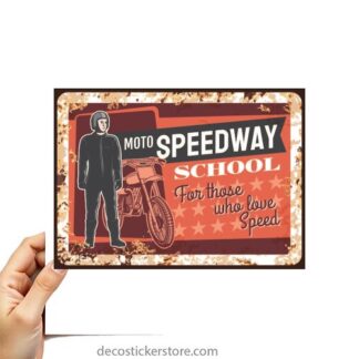 Sticker Autocollant plaque moto imprime 18x24cm  PL34