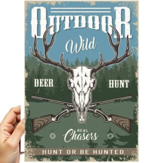 Sticker Autocollant plaque chasse imprime 18x24cm  PL38