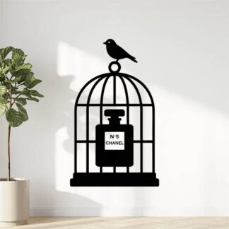 Sticker autocollant Cage oiseau Chanel n°5 décoration decostickerstore - PYJBLD