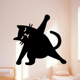 sticker autocollant animaux chat zen yoga 3 Q0GXF