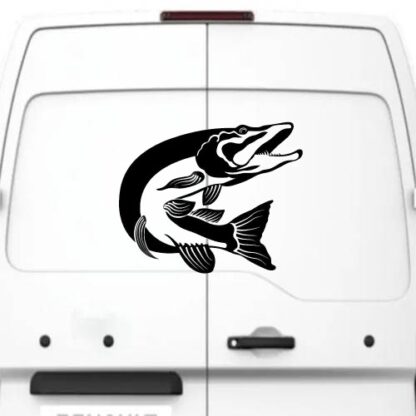 Sticker Autocollant Poisson brochet pêche Q87291