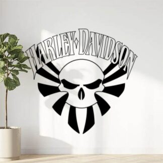 Sticker Autocollant   Harley Davidson Skull 2 moto R87373