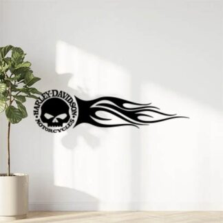 Sticker Autocollant   Harley Davidson Flammes Réservoir Gauche moto R87377