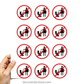 stickers  wc lot de 12 R9TA3