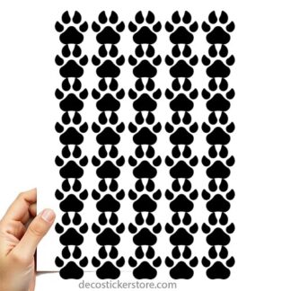 sticker autocollant 40 gommettes empreintes animaux R9XJ3
