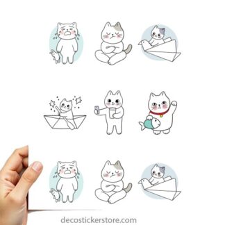 Gommettes planche 10x15cm chats S15O4