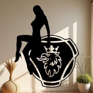 Sticker Autocollant  Logo Scania Sexy camion S87289