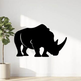 Sticker Autocollant rhinoceros silhouette animaux SAE18735