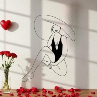 Sticker Autocollant femme plage SCE18735