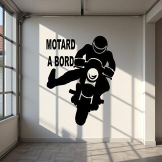 Sticker motard à bord moto auto