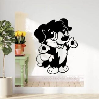 Sticker autocollant  Chiot debout à personnaliser