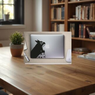 Sticker MacBook Totoro mange la pomme