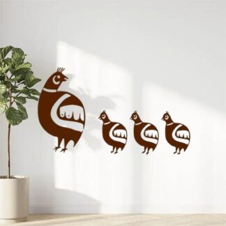 Sticker Maman Poule et ses poussins