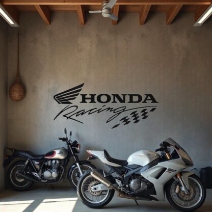Sticker autocollant Honda racing damier