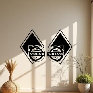 Lot de 2 Stickers autocollants camion losanges  Volvo