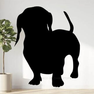 Sticker autocollant chien teckel