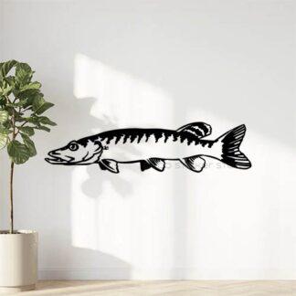 Sticker autocollant poisson brochet pêche
