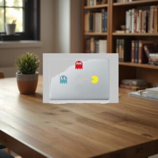 STICKER MACBOOK PAC MAN