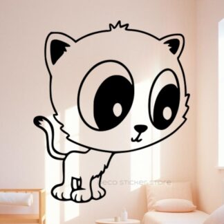 Sticker autocollant chaton mignon