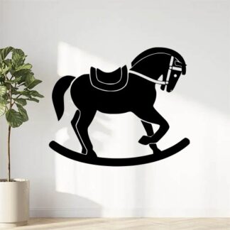 Sticker Autocollant Cheval à bascule à personnaliser