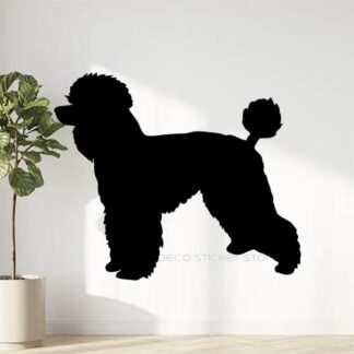 Sticker autocollant chien caniche