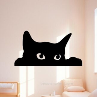 Sticker autocollant  chat ombre yeux