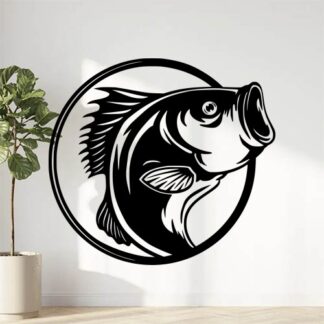 Sticker autocollant poisson pêche