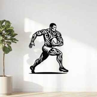 Sticker Autocollant joueur rugby tribal SPORT  SPR35