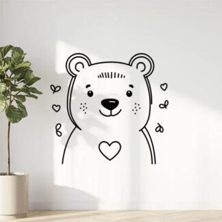 sticker autocollant ours animaux coeur 8 UIOHZ