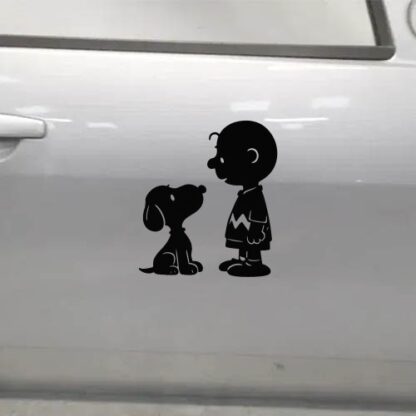 Sticker autocollant Snoopy et Charly décoration decostickerstore - UOXFN5