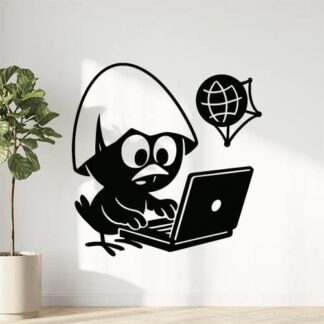 Sticker autocollant Calimero webmaster décoration decostickerstore - UQK7IP