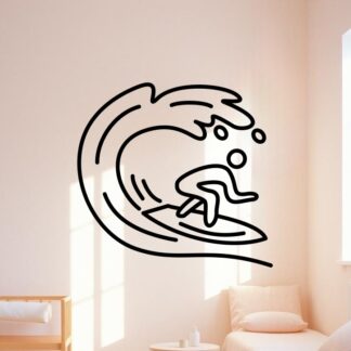 sticker autocollant surf plage mer 9 URBNE