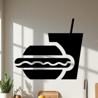 sticker autocollant hamburger nourriture restaurant 7 V0HM9