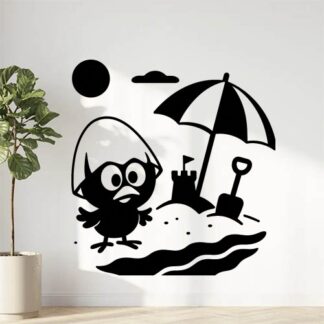 Sticker autocollant Calimero à la plage décoration decostickerstore - BYJW1K