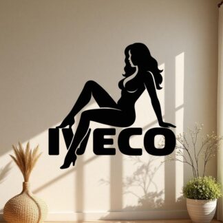 Sticker autocollant fille sexy sur logo Iveco camion décoration decostickerstore - VFVJUC