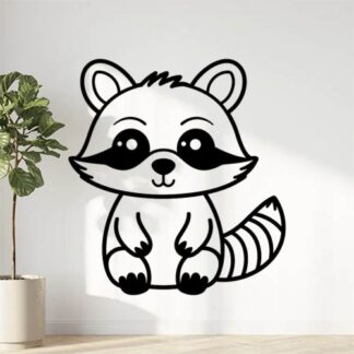 Sticker Autocollant racoon animaux  VK68