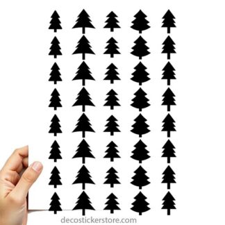 40 gommettes adhésives sapin VQ7I8