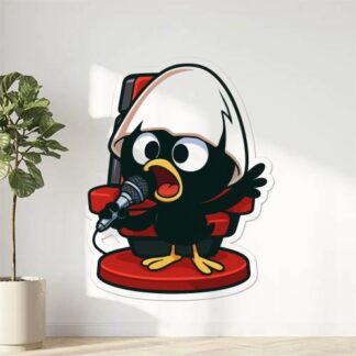 Autocollant calimero chanteur The Voice décoration decostickerstore - WUHWDU